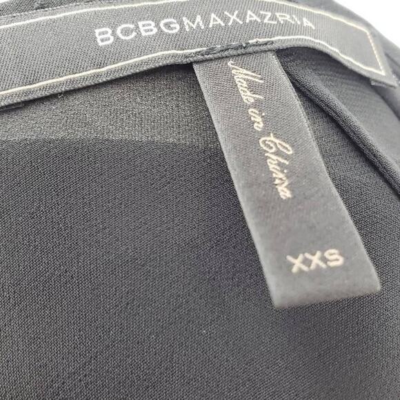 BCBGMaxAzria Silk Chiffon Drape Open Back Sequined Tank Top - Picture 4 of 6